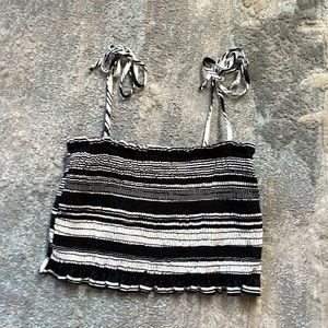 Never worn Black and white crop top